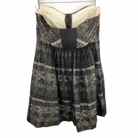 Moulinette Souers Black Lace Strapless Dress 2 - Picture 8 of 11